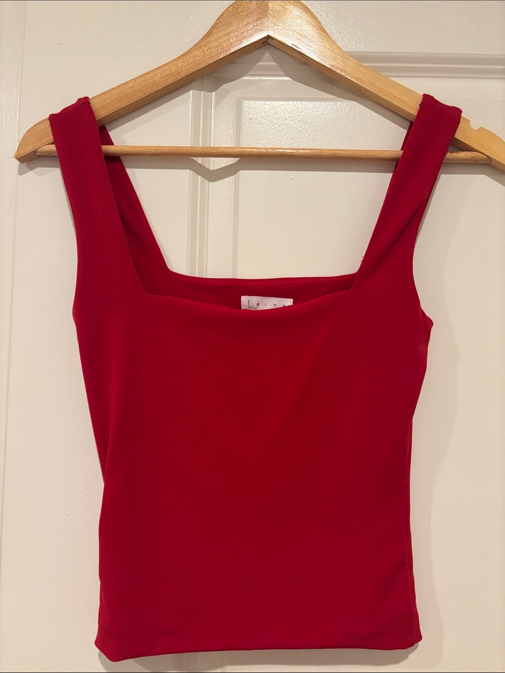 Red Square-Neck Tank Top - Women